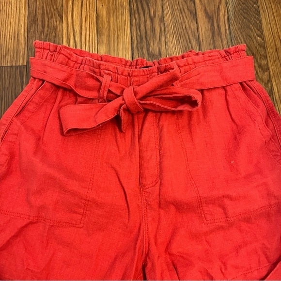 Sanctuary Daily Paperbag Tie Waist Short Red Orange - Picture 2 of 11